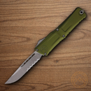 Microtech Auto Combat Troodon SE Gen III Folding Knife 4" Premium Steel Blade OD Green Aluminum Handle