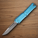 Microtech Auto Combat Troodon SE Gen III Folding Knife 4" Premium Steel Blade Turquoise Aluminum Handle