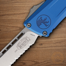 Microtech Auto Combat Troodon SE Gen III Folding Knife 4" Premium Steel Blade Blue Aluminum Handle