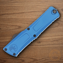 Microtech Auto Combat Troodon SE Gen III Folding Knife 4" Premium Steel Blade Blue Aluminum Handle