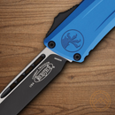 Microtech Auto Combat Troodon SE Gen III Folding Knife 4" Premium Steel Blade Blue Aluminum Handle