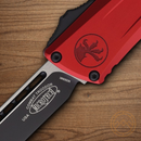 Microtech Auto Combat Troodon SE Gen III Folding Knife 4" Bohler M390MK Steel Blade Red Aluminum Handle