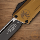 Microtech Auto Combat Troodon SE Gen III Folding Knife 4" Premium Steel Blade Tan Aluminum Handle