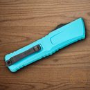 Microtech Auto Combat Troodon SE Gen III Folding Knife 4" Bohler M390MK Steel Blade Teal Aluminum Handle