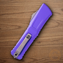 Microtech Auto Combat Troodon T/E Gen III Folding Knife 4" Bohler M390MK Steel Blade Purple Aluminum Handle