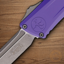 Microtech Auto Combat Troodon T/E Gen III Folding Knife 4" Bohler M390MK Steel Blade Purple Aluminum Handle
