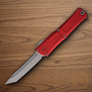 Microtech Auto Combat Troodon T/E Gen III Folding Knife 4" Bohler M390MK Steel Blade Red Aluminum Handle