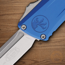 Microtech Auto Combat Troodon T/E Gen III Folding Knife 4" Bohler M390MK Steel Blade Blue Aluminum Handle