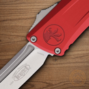Microtech Auto Combat Troodon T/E Gen III Folding Knife 4" Bohler M390MK Steel Blade Red Aluminum Handle
