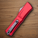 Microtech Auto Combat Troodon T/E GenIII Folding Knife 4" Bohler M390MK Steel Blade Red Aluminum Handle