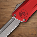 Microtech Auto Combat Troodon T/E GenIII Folding Knife 4" Bohler M390MK Steel Blade Red Aluminum Handle