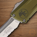Microtech Auto Combat Troodon T/E GenIII Folding Knife 4" Bohler M390MK Steel Blade OD Green Aluminum Handle