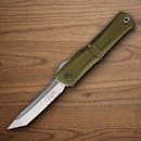 Microtech Auto Combat Troodon T/E GenIII Folding Knife 4" Bohler M390MK Steel Blade OD Green Aluminum Handle