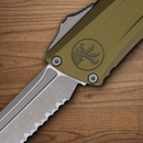 Microtech Auto Combat Troodon T/E GenIII Folding Knife 4" Bohler M390MK Steel Blade OD Green Aluminum Handle