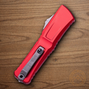 Microtech Auto Combat Troodon T/E GenIII Folding Knife 4" Bohler M390MK Steel Blade Red Aluminum Handle