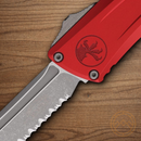 Microtech Auto Combat Troodon T/E GenIII Folding Knife 4" Bohler M390MK Steel Blade Red Aluminum Handle