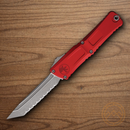 Microtech Auto Combat Troodon T/E GenIII Folding Knife 4" Bohler M390MK Steel Blade Red Aluminum Handle