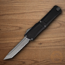 Microtech Auto Combat Troodon T/E GenIII Folding Knife 4" Bohler M390MK Steel Blade Black Aluminum Handle