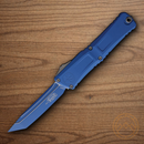 Microtech Auto Combat Troodon T/E GenIII Folding Knife 4" Bohler M390MK Steel Blade Blue Aluminum Handle