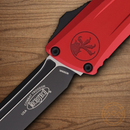 Microtech Auto Combat Troodon T/E GenIII Folding Knife 4" Bohler M390MK Steel Blade Red Aluminum Handle
