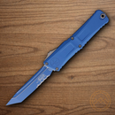 Microtech Auto Combat Troodon T/E GenIII Folding Knife 4" Bohler M390MK Steel Blade Blue Aluminum Handle