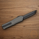 Microtech Auto Combat Troodon T/E GenIII Folding Knife 4" Bohler M390MK Steel Blade Gray Aluminum Handle