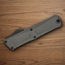 Microtech Auto Combat Troodon T/E GenIII Folding Knife 4" Bohler M390MK Steel Blade Gray Aluminum Handle