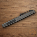 Microtech Auto Combat Troodon T/E GenIII Folding Knife 4" Bohler M390MK Steel Blade Gray Aluminum Handle