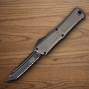 Microtech Auto Combat Troodon T/E GenIII Folding Knife 4" Bohler M390MK Steel Blade Gray Aluminum Handle