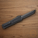 Microtech Auto Combat Troodon T/E GenIII Folding Knife 4" Bohler M390MK Steel Blade Black Aluminum Handle
