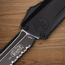 Microtech Auto Combat Troodon T/E GenIII Folding Knife 4" Bohler M390MK Steel Blade Black Aluminum Handle