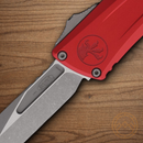 Microtech Auto Combat Troodon SE Gen III Folding Knife 4" Bohler M390MK Steel Blade Red Aluminum Handle