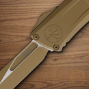 Microtech Auto Combat Troodon SE Gen III Folding Knife 4" Bohler M390MK Steel Blade Tan Aluminum Handle