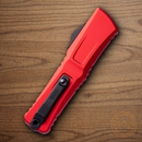 Microtech Auto Combat Troodon Gen III Folding Knife 4" Premium Steel Blade Red Aluminum Handle
