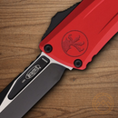 Microtech Auto Combat Troodon Gen III Folding Knife 4" Premium Steel Blade Red Aluminum Handle