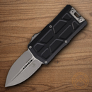 Microtech Auto Exocet II Folding Knife 2.25" Bohler M390MK Steel Blade Black Aluminum Handle