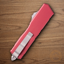 Microtech Auto Scarab II Folding Knife 3.9" Bohler M390MK Steel Blade Merlot Aluminum Handle