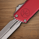 Microtech Auto Scarab II Folding Knife 3.9" Bohler M390MK Steel Blade Merlot Aluminum Handle