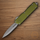 Microtech Auto Scarab II Folding Knife 3.9" Bohler M390MK Steel Blade OD Green Aluminum Handle