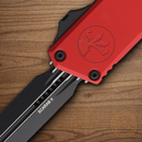 Microtech Auto Scarab II Folding Knife 3.9" Bohler M390MK Steel Blade Red Aluminum Handle
