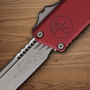 Microtech Auto Scarab II Folding Knife 3.9" Bohler M390MK Steel Blade Merlot Aluminum Handle
