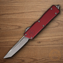 Microtech Auto Scarab II Folding Knife 3.9" Bohler M390MK Steel Blade Merlot Aluminum Handle