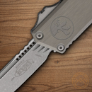 Microtech Auto Scarab II Folding Knife 3.9" Bohler M390MK Steel Blade Gray Aluminum Handle