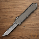 Microtech Auto Scarab II Folding Knife 3.9" Bohler M390MK Steel Blade Gray Aluminum Handle