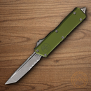 Microtech Auto Scarab II Folding Knife 3.9" Bohler M390MK Steel Blade Od Green Aluminum Handle