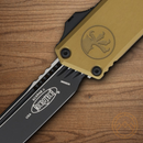 Microtech Auto Scarab II Folding Knife 3.9" Bohler M390MK Steel Blade Tan Aluminum Handle