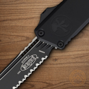 Microtech Auto Scarab II Folding Knife 3.9" Bohler M390MK Steel Blade Black Aluminum Handle
