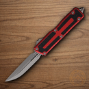 Microtech Auto Scarab II Folding Knife 3.9" Bohler M390MK Steel Blade Red/Black Aluminum Handle