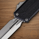 Microtech Auto Scarab II Folding Knife Bohler M390MK Steel Blade Black Aluminum Handle
