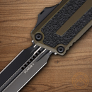 Microtech Auto Scarab II Folding Knife 3.9" Bohler M390MK Steel Blade OD Green/Black Aluminum Handle